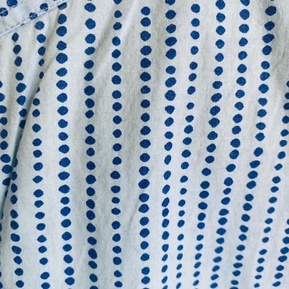 little Marc jacobs blue button down long sleeve w blue dot detail sz 12 - Picture 5 of 7